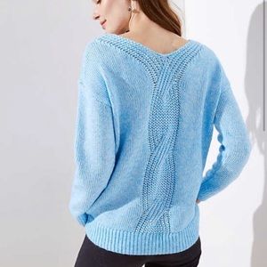 Loft | Cable Back Sweater